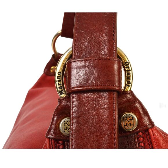 Marino Orlandi Large Dark Red Leather Bucket Bag Made in Italy - Picture 6 of 17